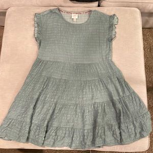 Knox Rose size medium, green, baby doll dress with ruffle sleeves.